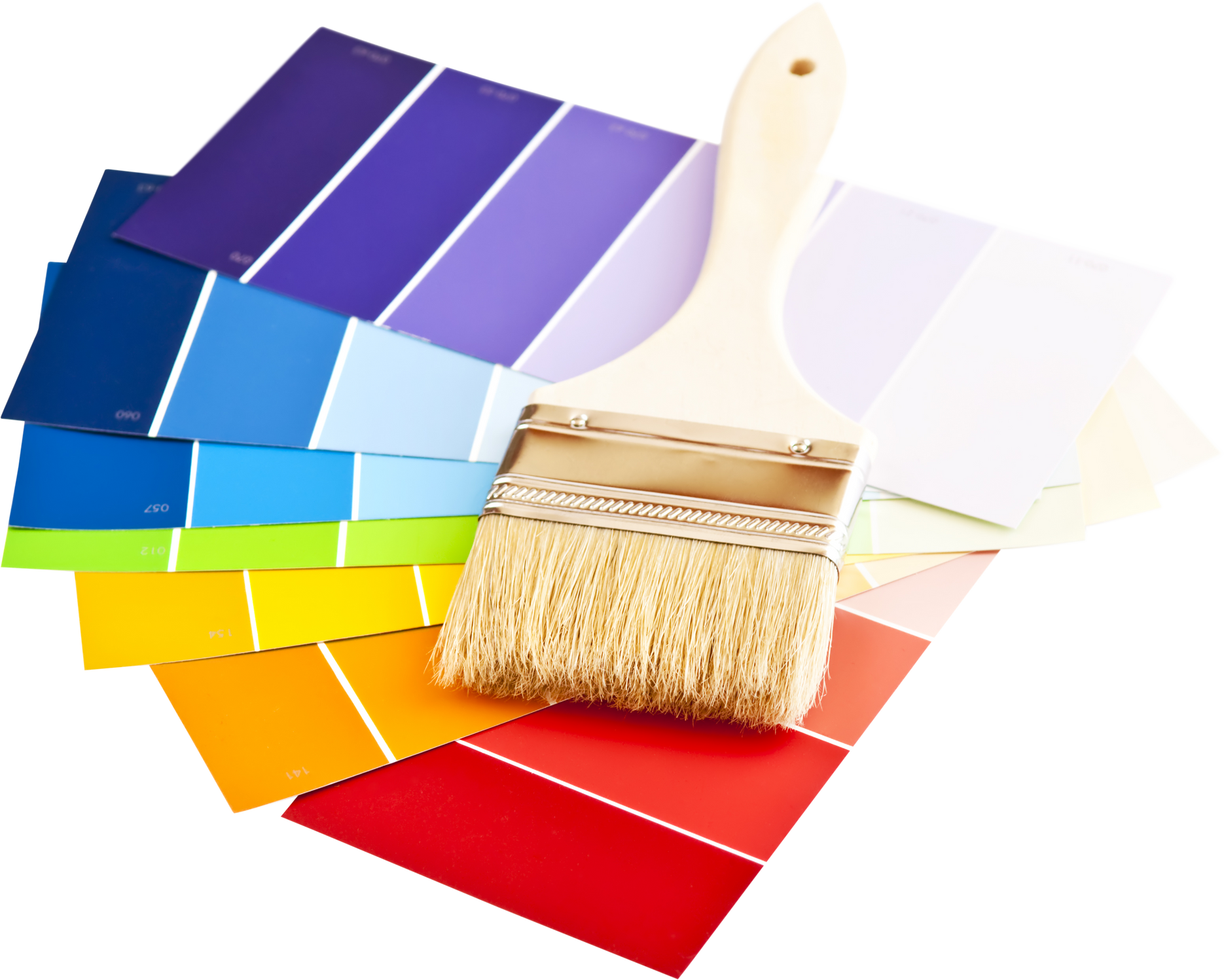 Paint Brush with Color Cards